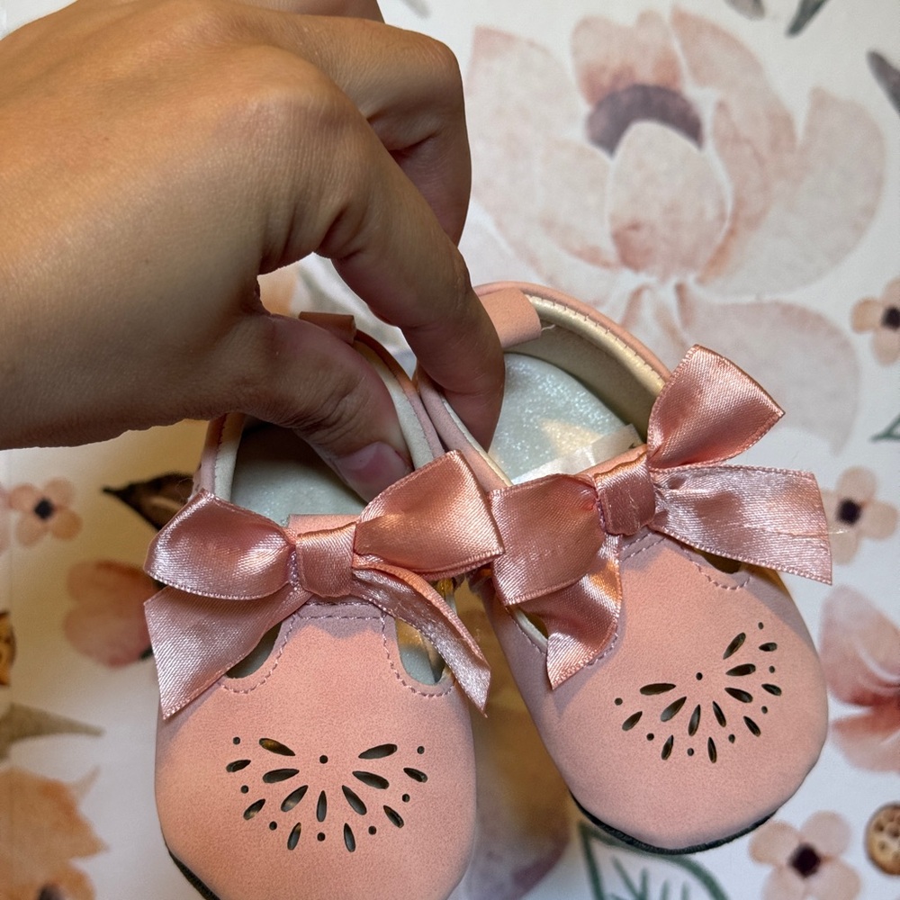Pink Bow Kids Shoes